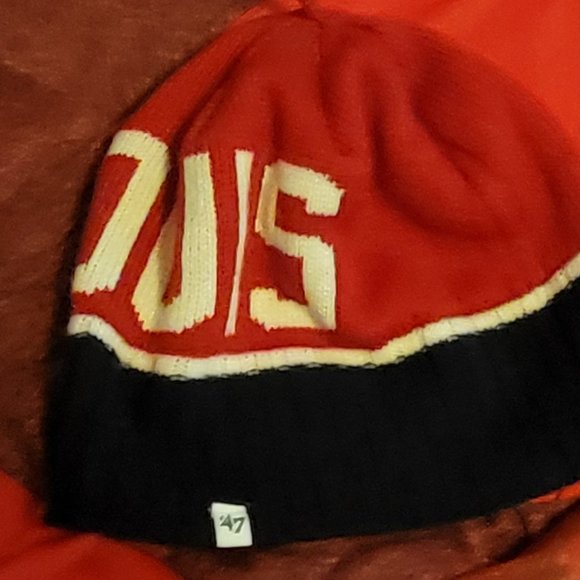 MLB Fans! ST. Louis knit pom tassel toboggan & STL rain poncho. - Picture 6 of 7